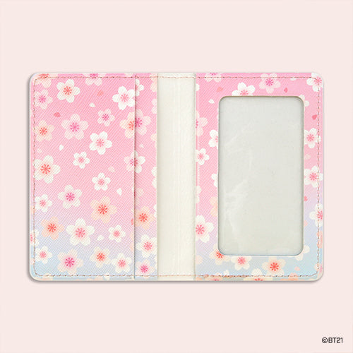 BT21 | 2024 CHERRY BLOSSOM | LEATHER PATCH CARD CASE