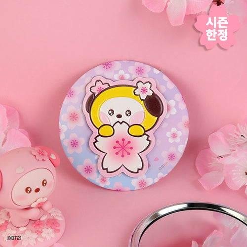 BT21 | 2024 CHERRY BLOSSOM | LEATHER PATCH MIRROR