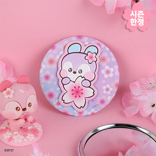 BT21 | 2024 CHERRY BLOSSOM | LEATHER PATCH MIRROR