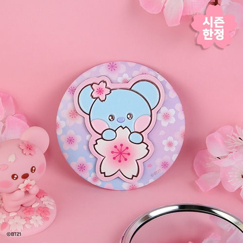 BT21 | 2024 CHERRY BLOSSOM | LEATHER PATCH MIRROR