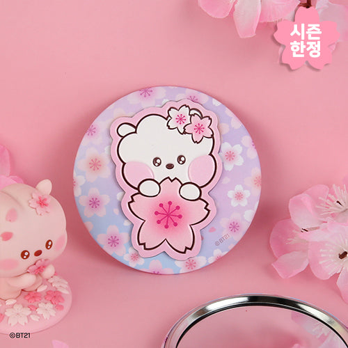 BT21 | 2024 CHERRY BLOSSOM | LEATHER PATCH MIRROR