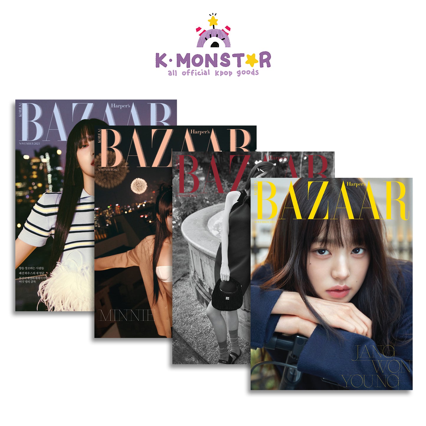 Harper's BAZAAR | 2023 NOV. | IVE WONYOUNG & (G)I-DLE MINNIE COVER