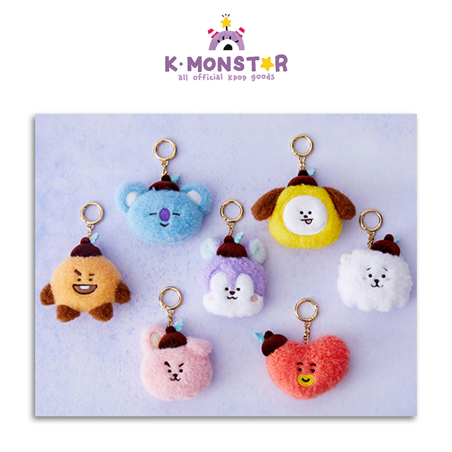 BT21 | HOPE IN LOVE FACE KEYRING