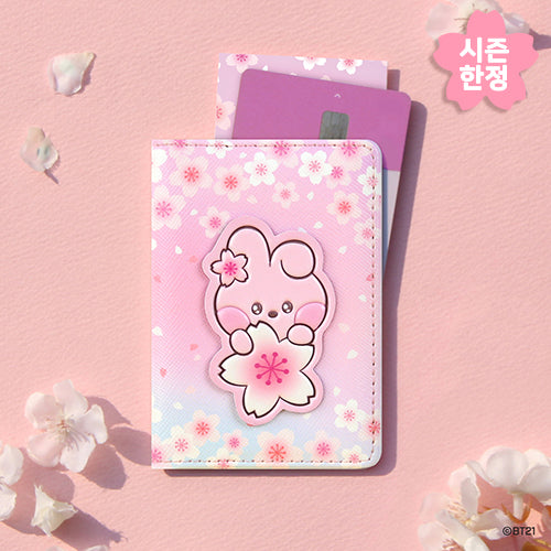 BT21 | 2024 CHERRY BLOSSOM | LEATHER PATCH CARD CASE