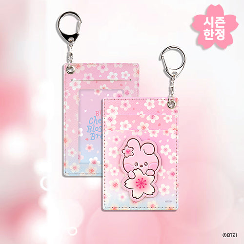 BT21 | 2024 CHERRY BLOSSOM | LEATHER PATCH CARD HOLDER