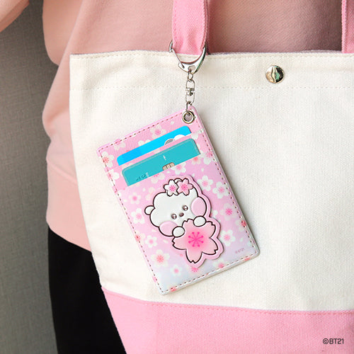BT21 | 2024 CHERRY BLOSSOM | LEATHER PATCH CARD HOLDER