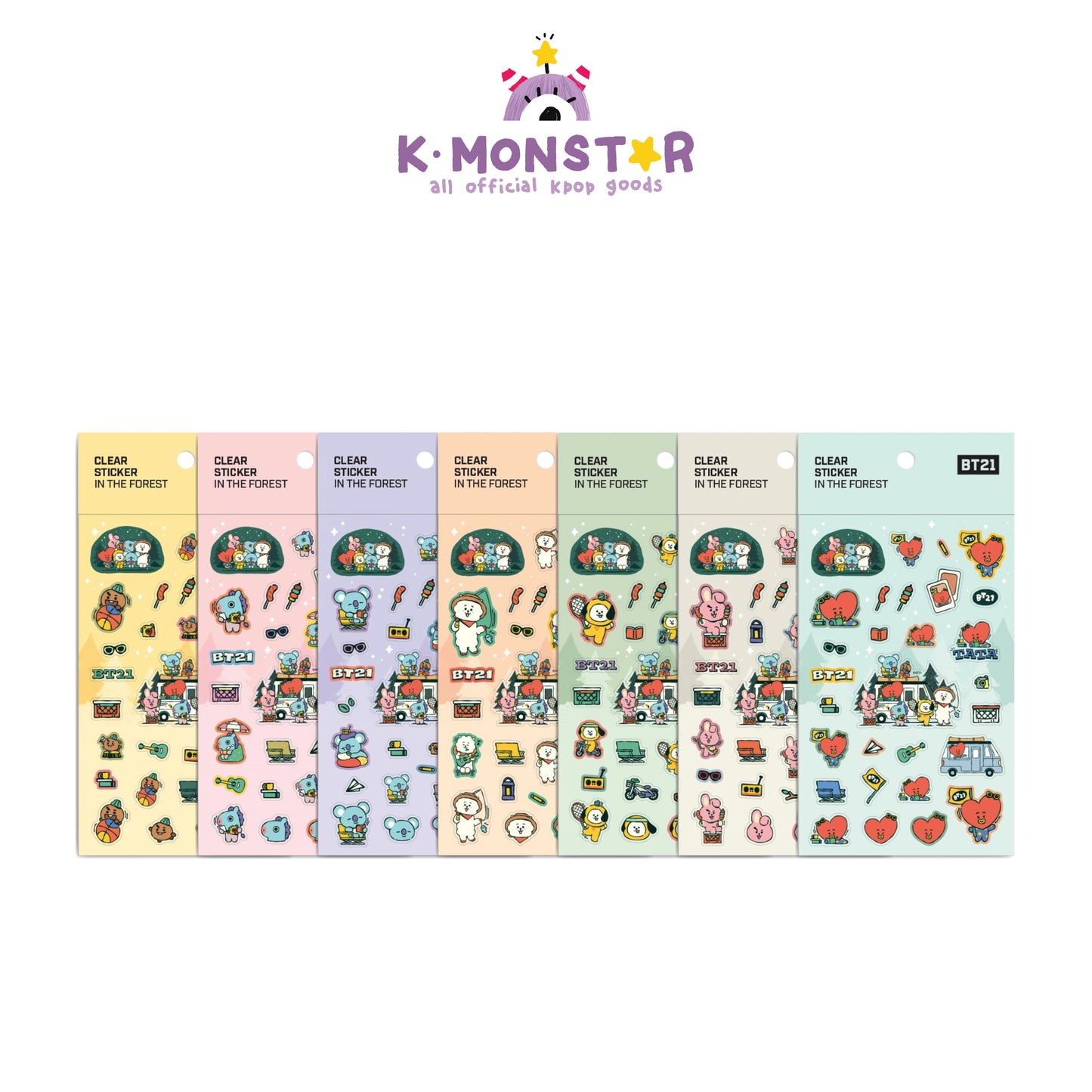 BT21 | IN THE FOREST - CLEAR STICKER