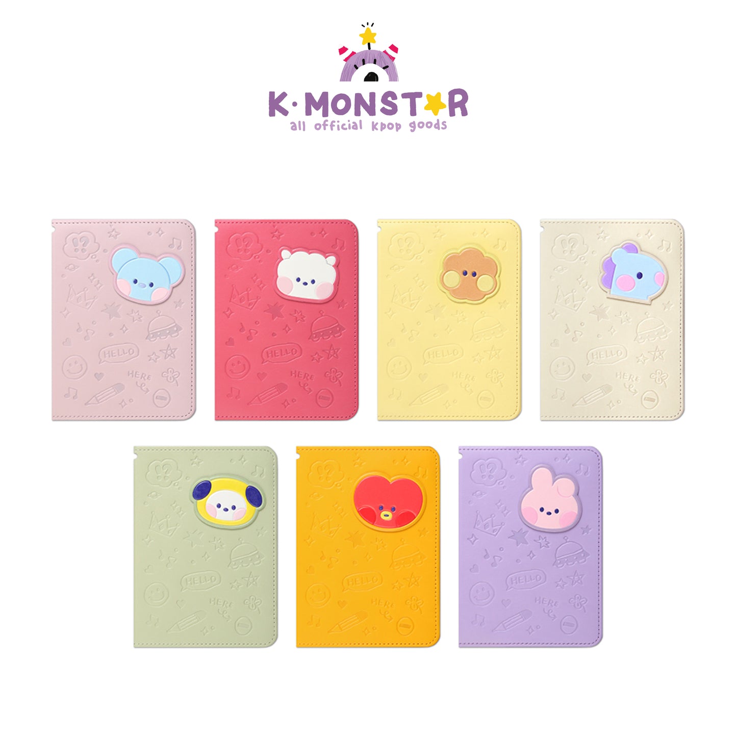 BT21 | minini | LEATHER PATCH PASSPORT COVER