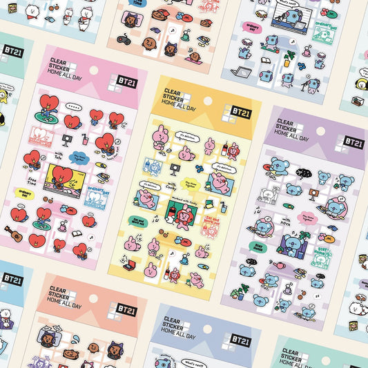 BT21 | HOME ALL DAY - CLEAR STICKER