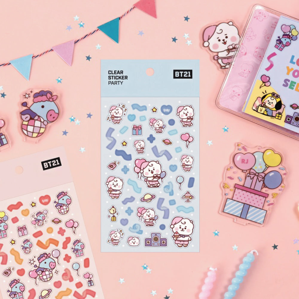 BT21 | BABY | PARTY - CLEAR STICKER