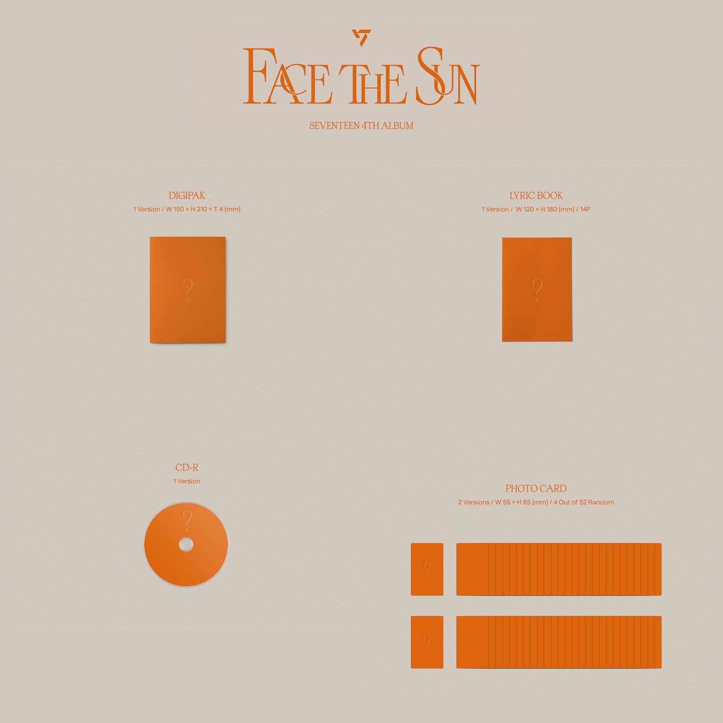 SEVENTEEN | 4th Album | FACE THE SUN - CARAT ver. - RANDOM