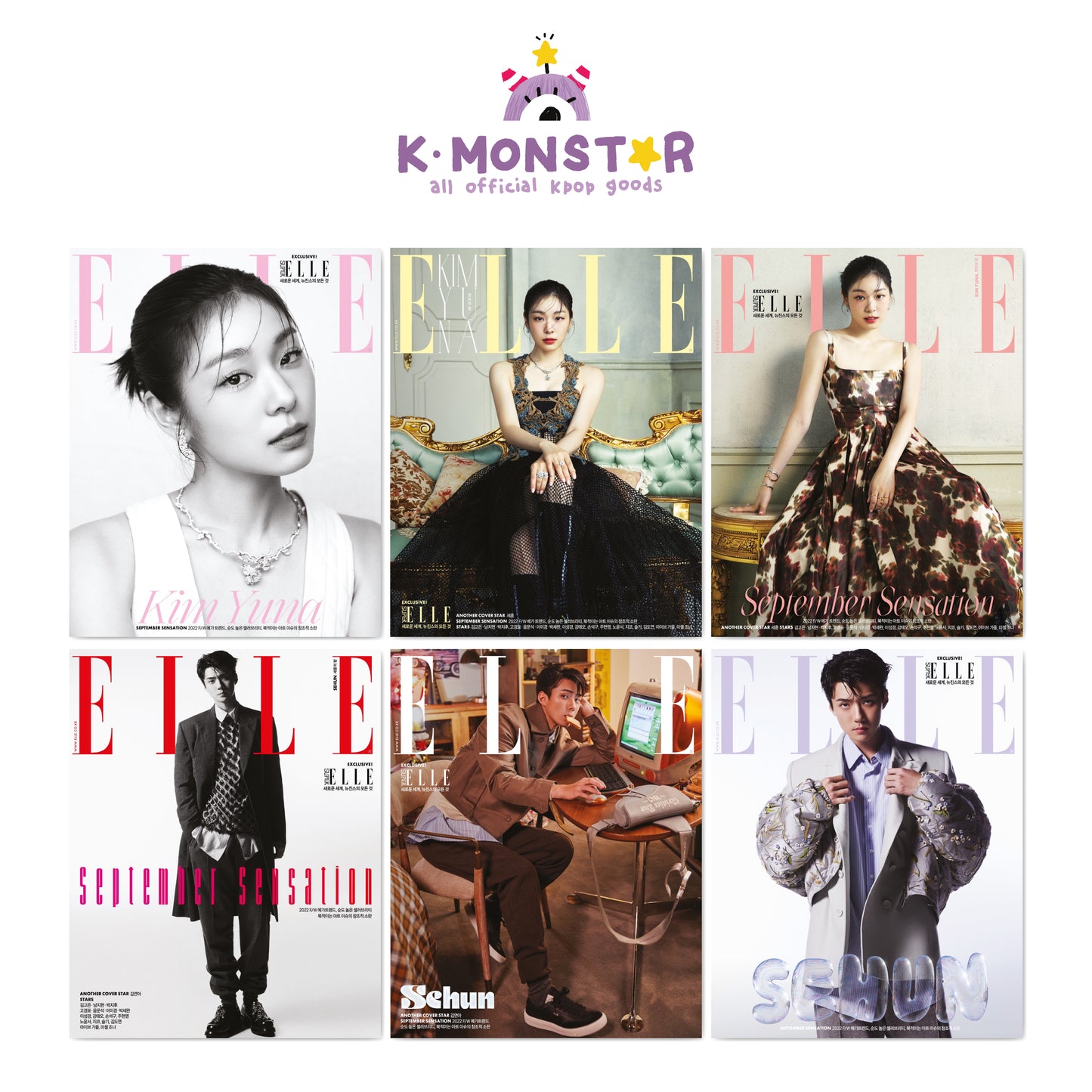 ELLE | 2022 SEP. | YUNA KIM, EXO SEHUN COVER