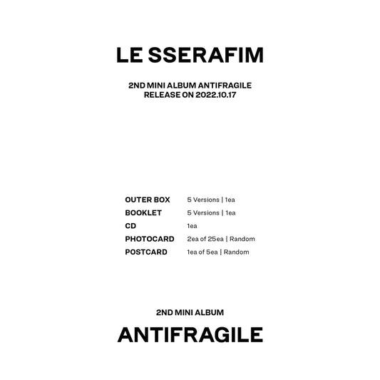LE SSERAFIM | 2nd MINI ALBUM | ANTIFRAGILE - COMPACT ver.
