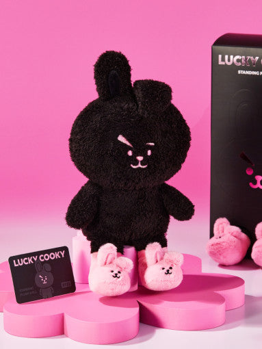 BT21 | LUCKY COOKY BLACK EDITION - BONEKA MEWAH BERDIRI