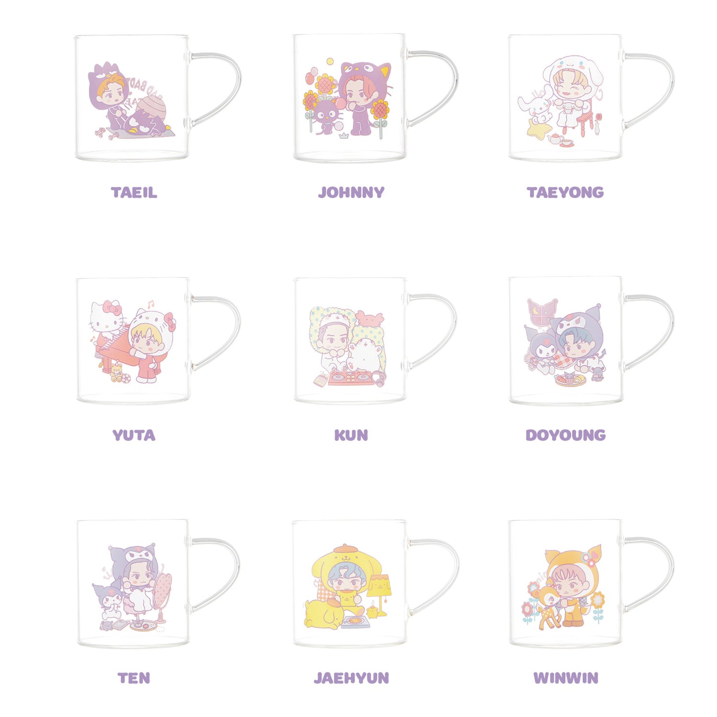 NCT | NCT X SANRIO | GLASS & PHOTOCARD SET