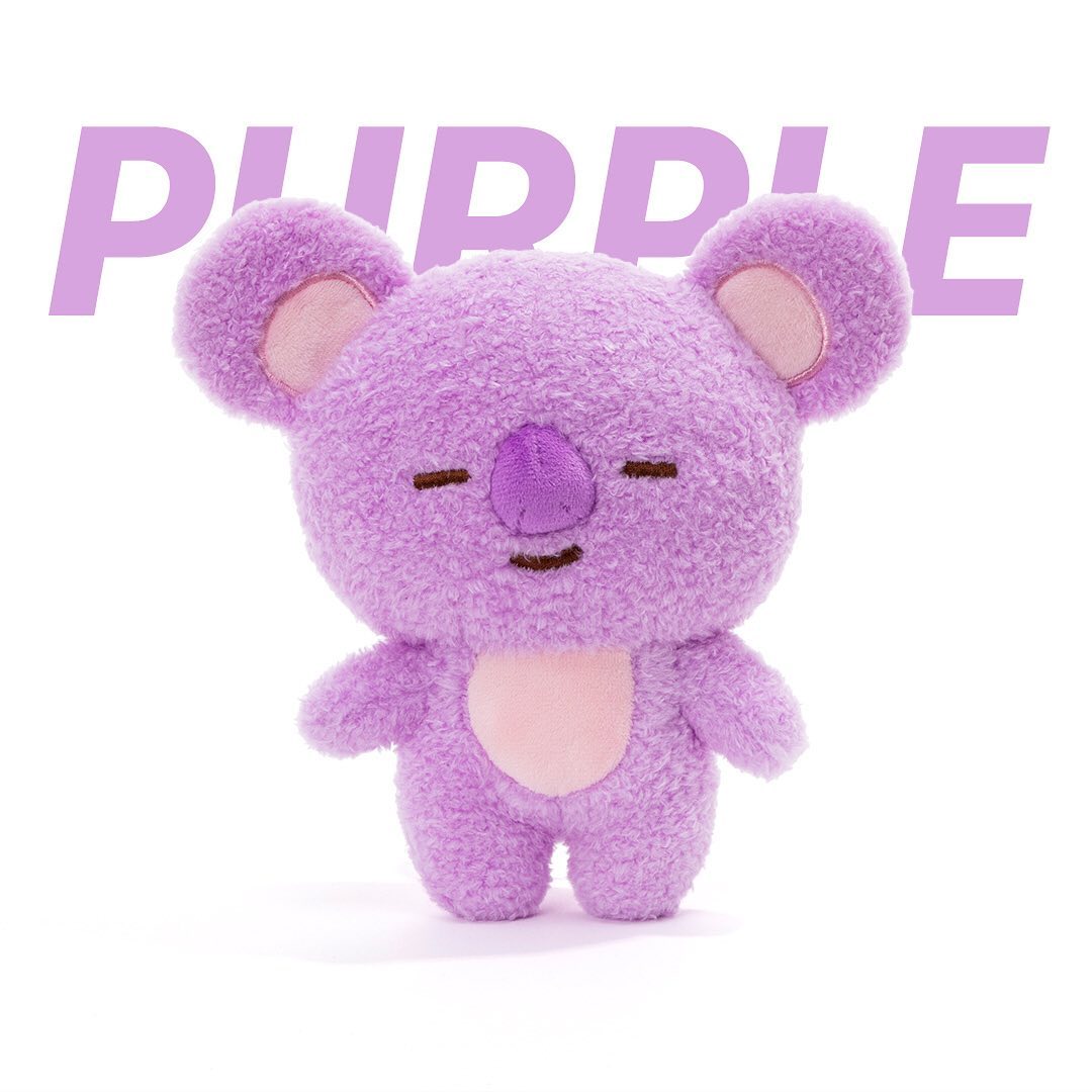 BT21 | STANDING PLUSH DOLL & BAG CHARM - PURPLE EDITION