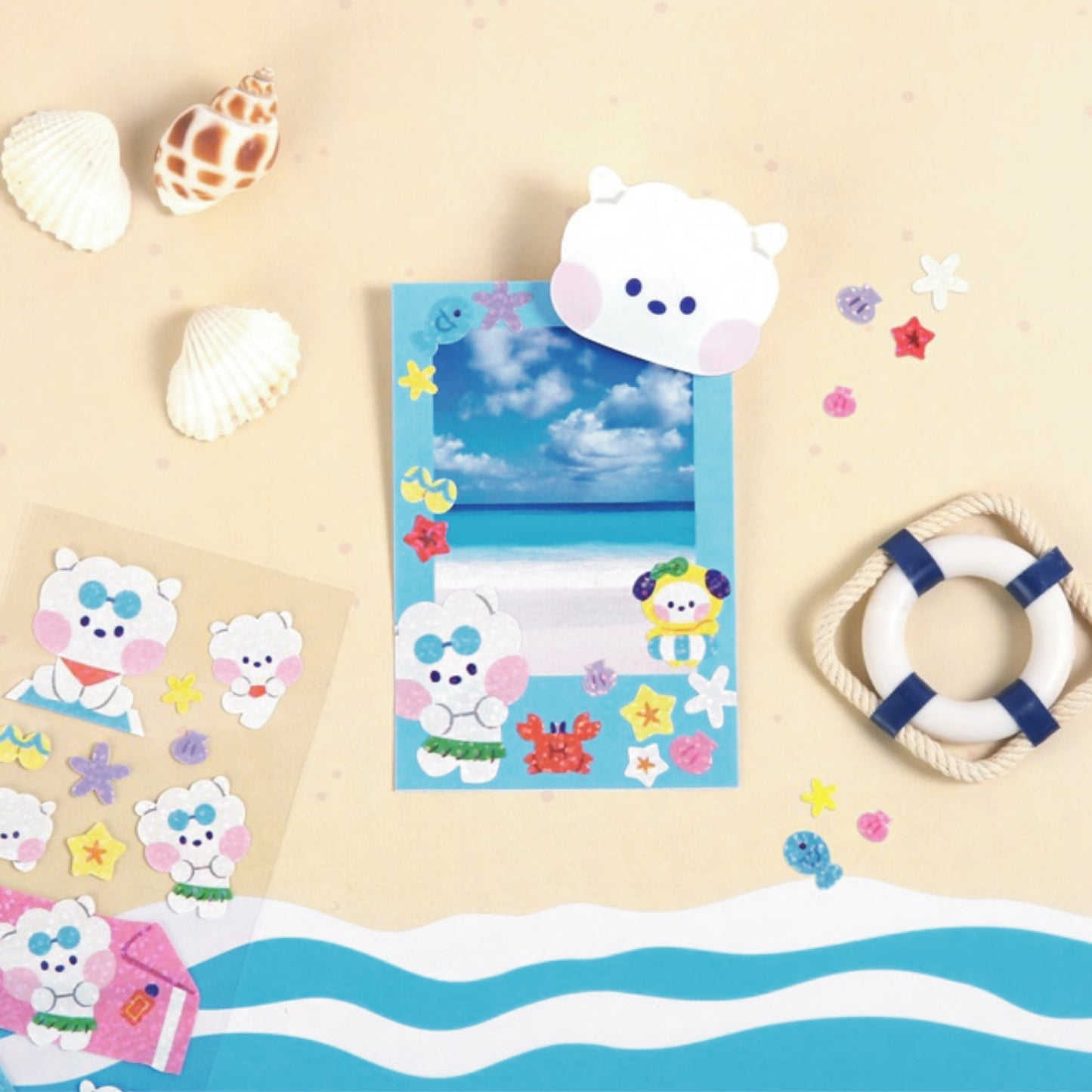BT21 | minini | SUMMER SKY - HOLOGRAM STICKER