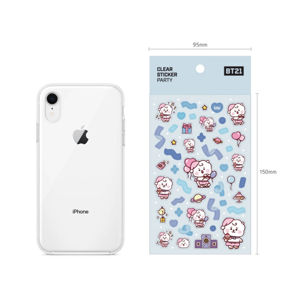 BT21 | BABY | PARTY - CLEAR STICKER