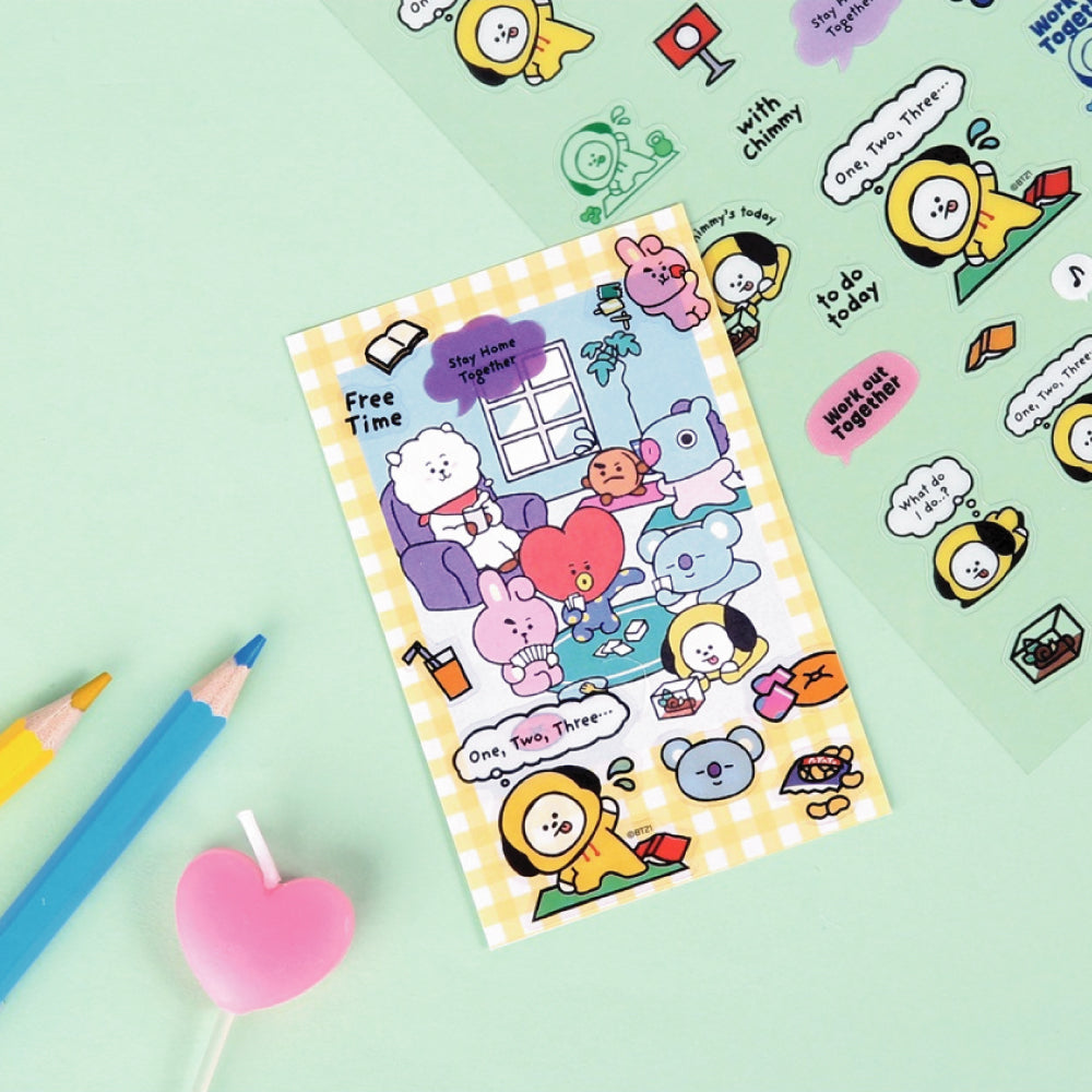 BT21 | HOME ALL DAY - CLEAR STICKER