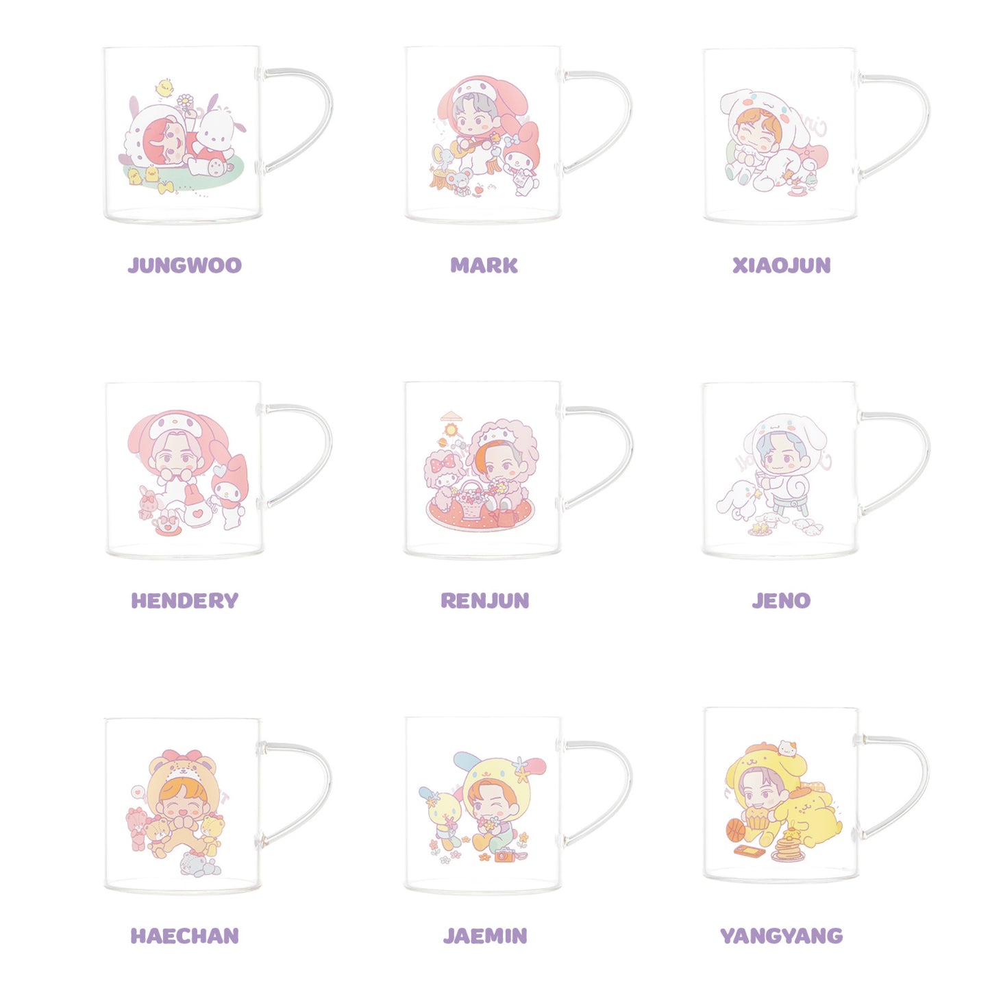 NCT | NCT X SANRIO | GLASS & PHOTOCARD SET
