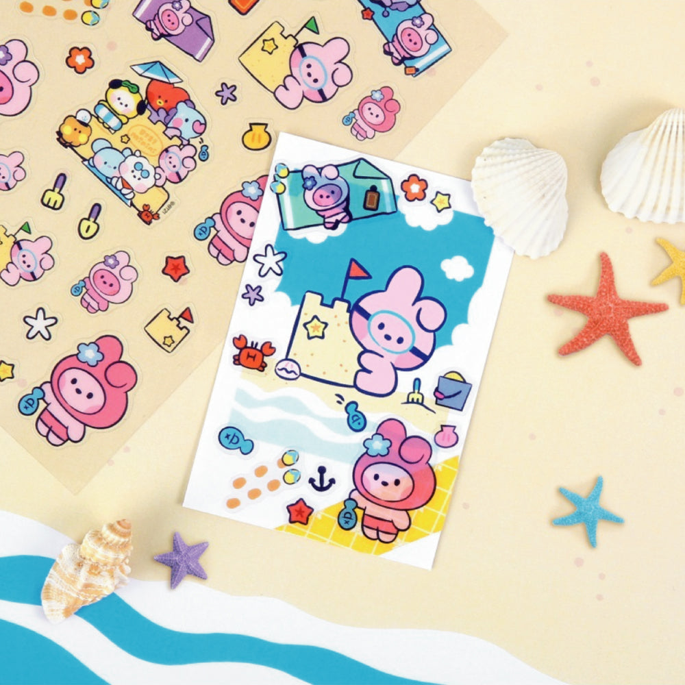 BT21 | minini | SUMMER SKY - CLEAR STICKER