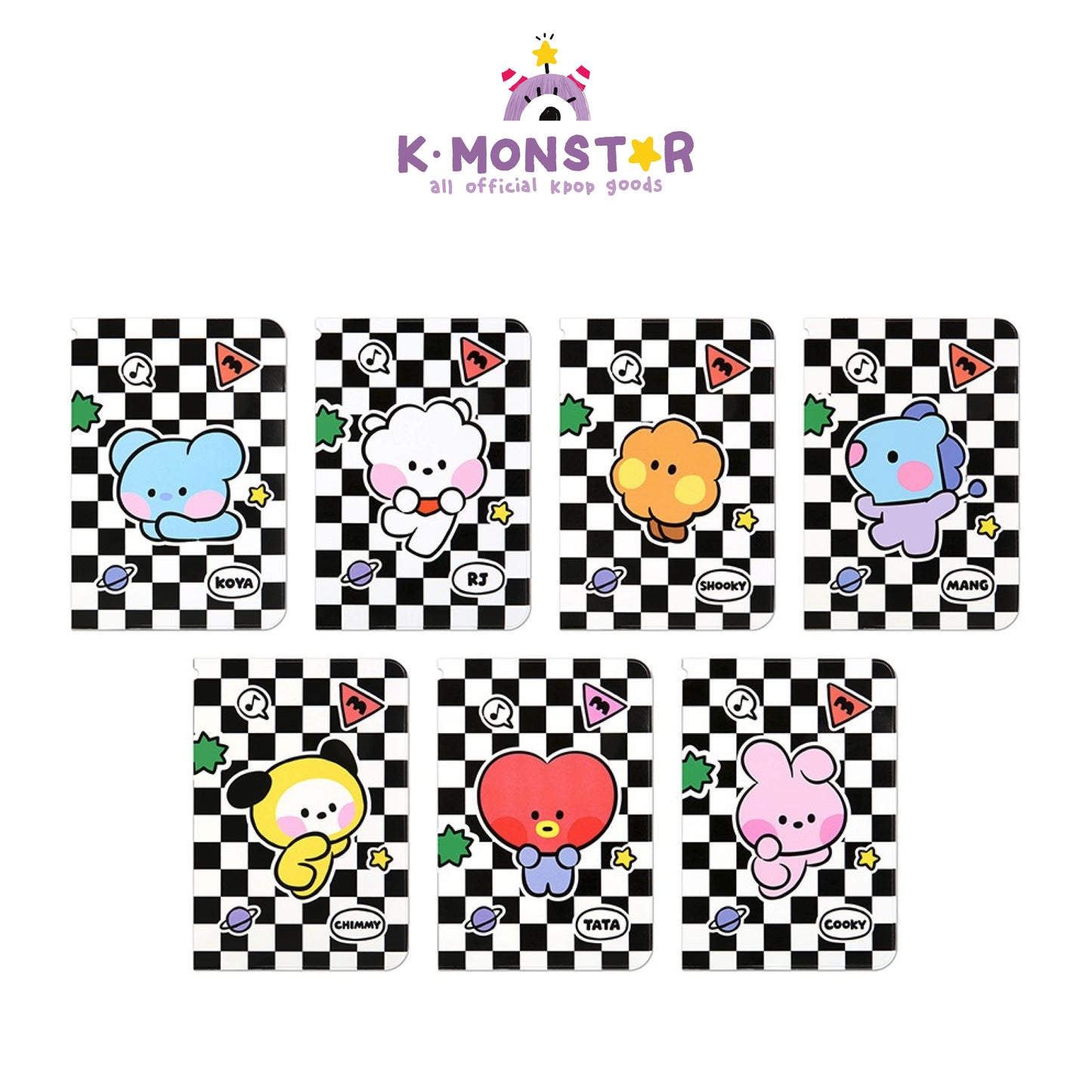 BT21 | minini | CHECKERBOARD - PASSPORT COVER