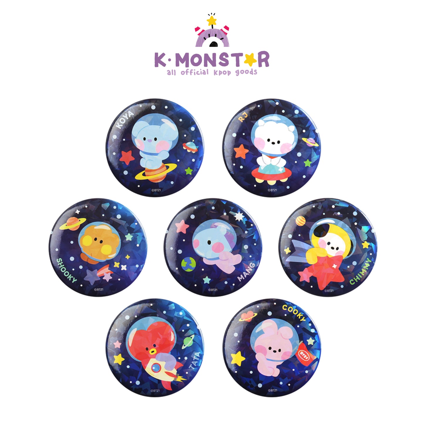BT21 | minini | SPACE - CAN BADGE