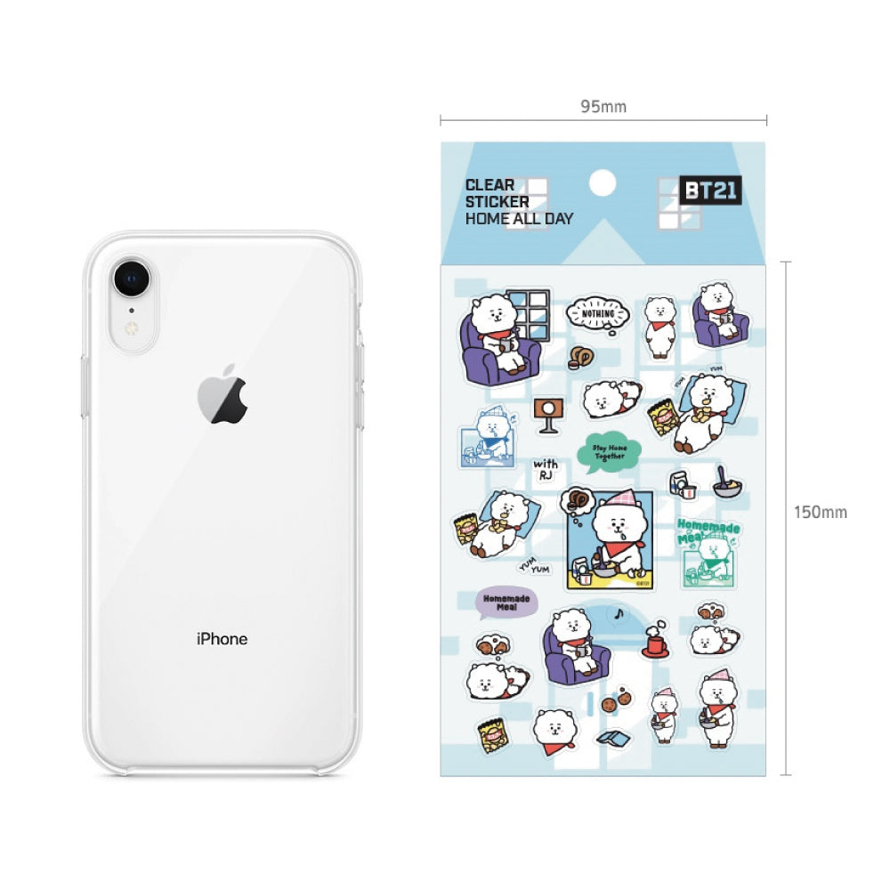 BT21 | HOME ALL DAY - CLEAR STICKER