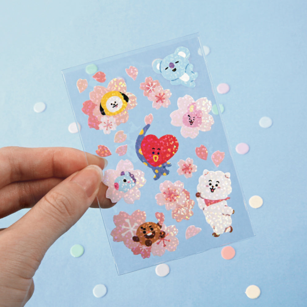 BT21 | CHERRY BLOSSOM - HOLOGRAM STICKER