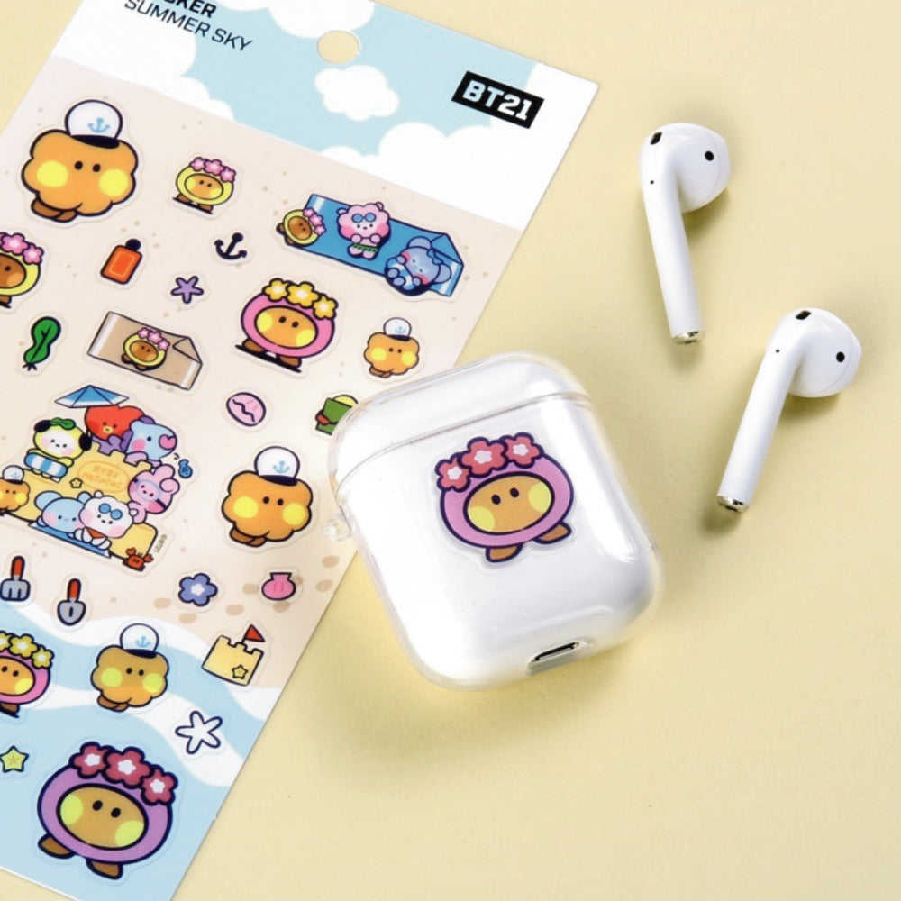 BT21 | minini | SUMMER SKY - CLEAR STICKER