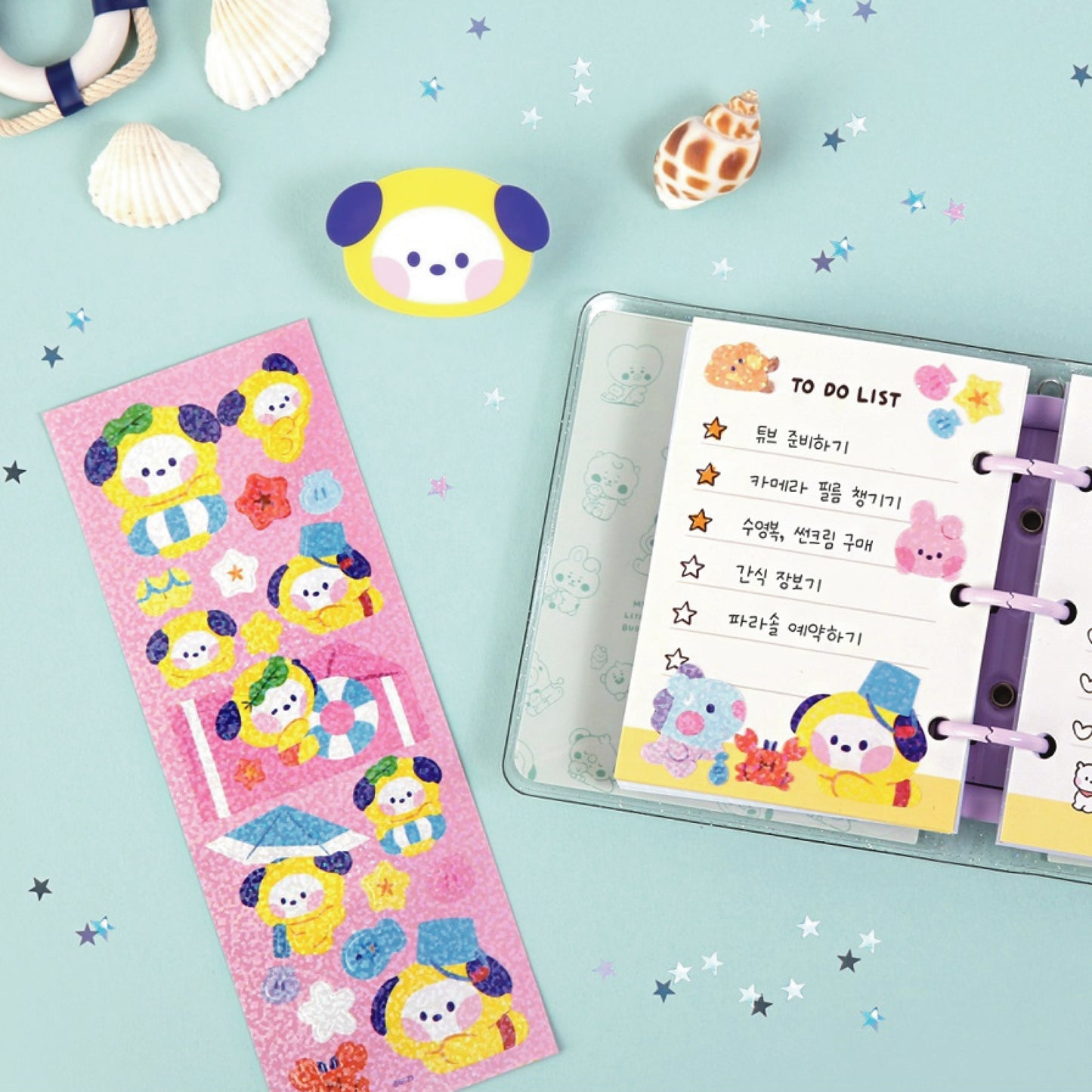 BT21 | minini | SUMMER SKY - HOLOGRAM STICKER