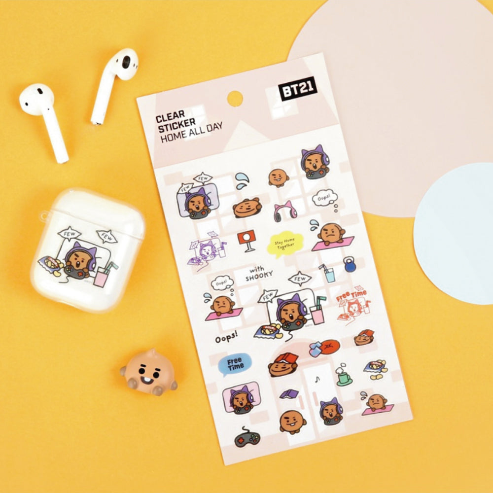 BT21 | HOME ALL DAY - CLEAR STICKER