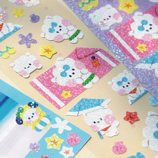 BT21 | minini | SUMMER SKY - HOLOGRAM STICKER