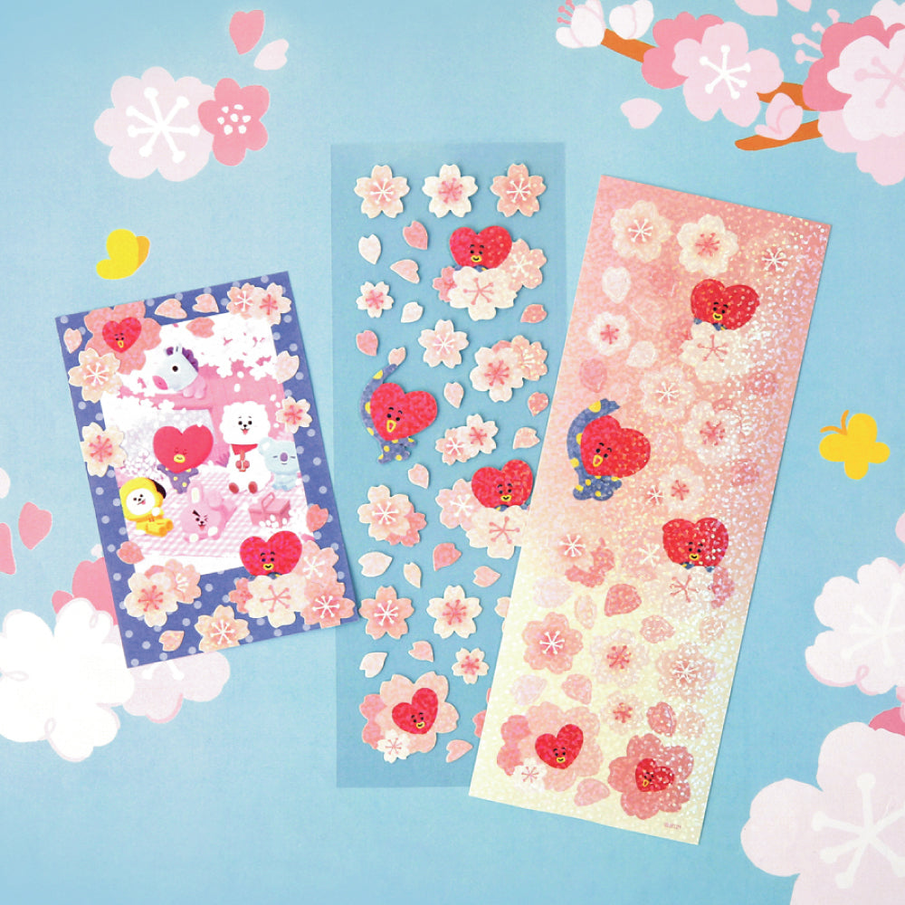 BT21 | CHERRY BLOSSOM - HOLOGRAM STICKER