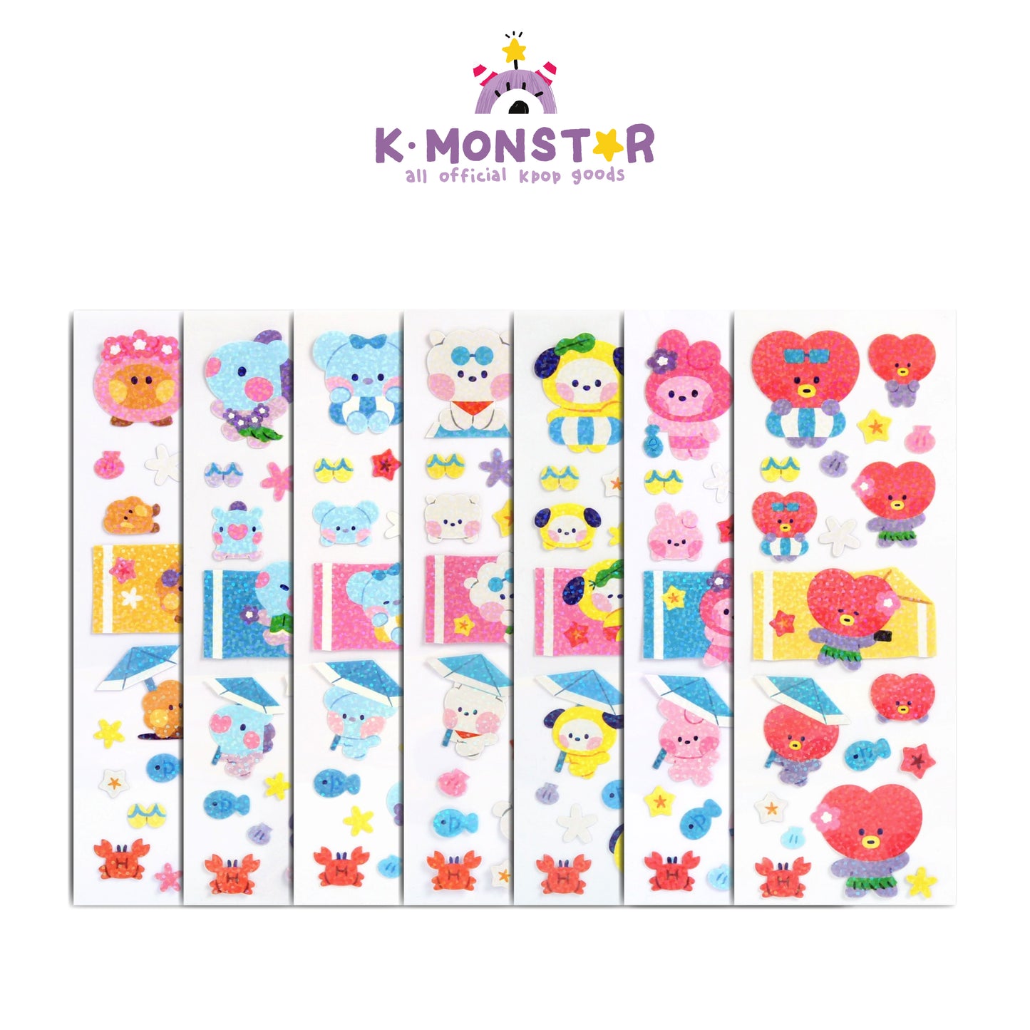 BT21 | minini | SUMMER SKY - HOLOGRAM STICKER