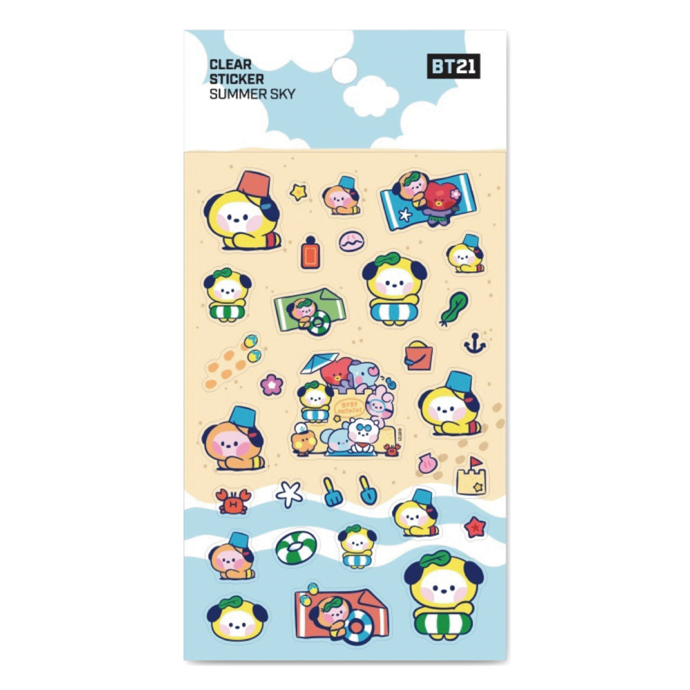BT21 | minini | SUMMER SKY - CLEAR STICKER