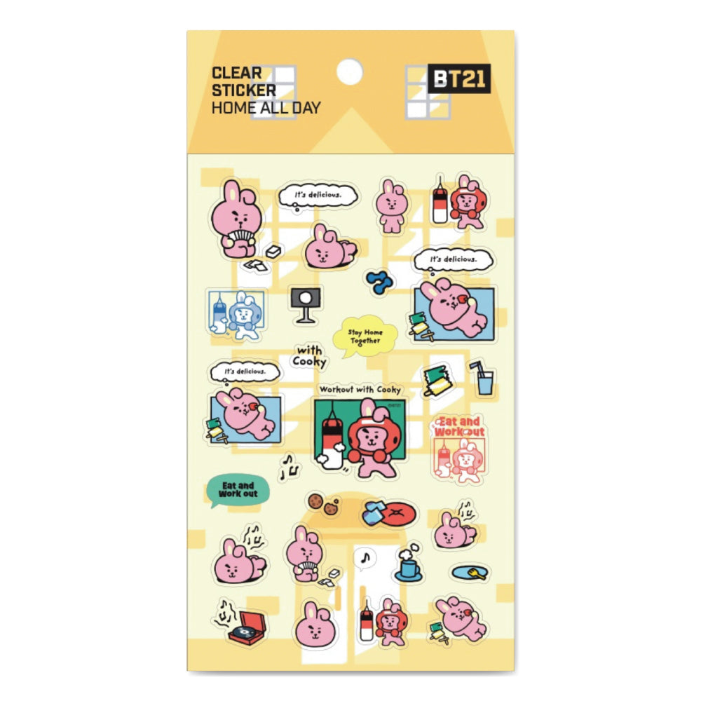 BT21 | HOME ALL DAY - CLEAR STICKER