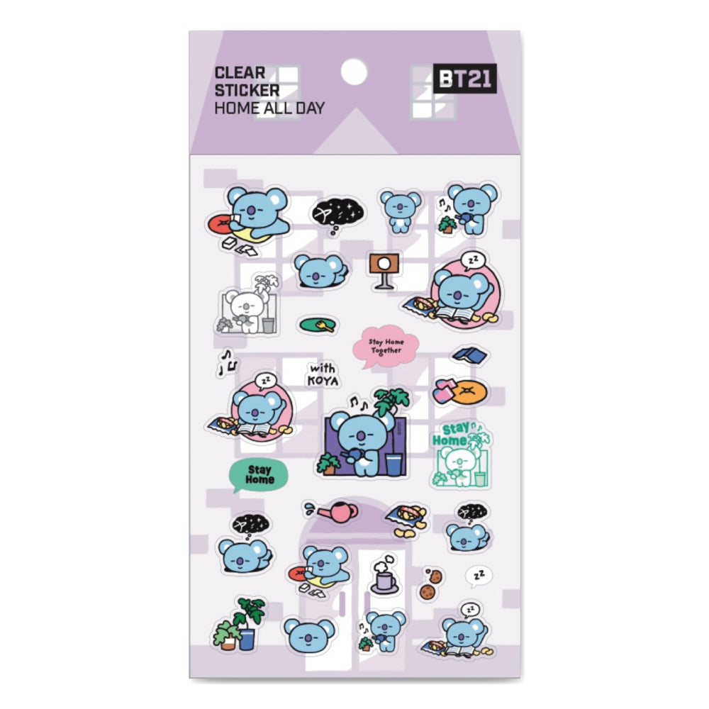 BT21 | HOME ALL DAY - CLEAR STICKER