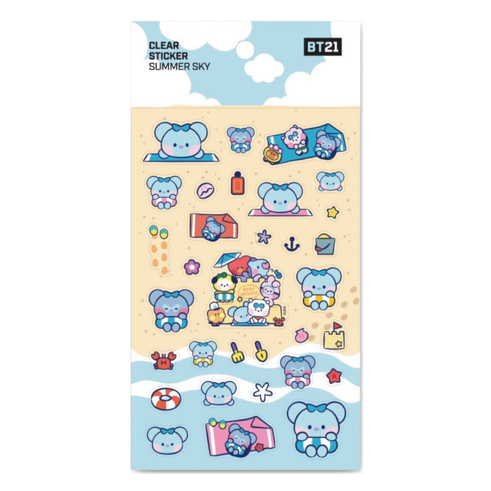 BT21 | minini | SUMMER SKY - CLEAR STICKER