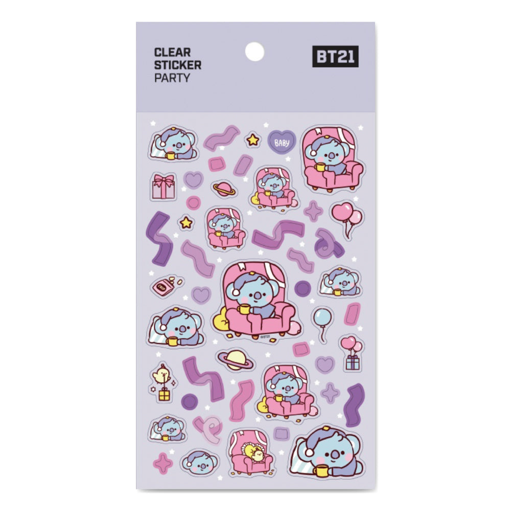 BT21 | BABY | PARTY - CLEAR STICKER
