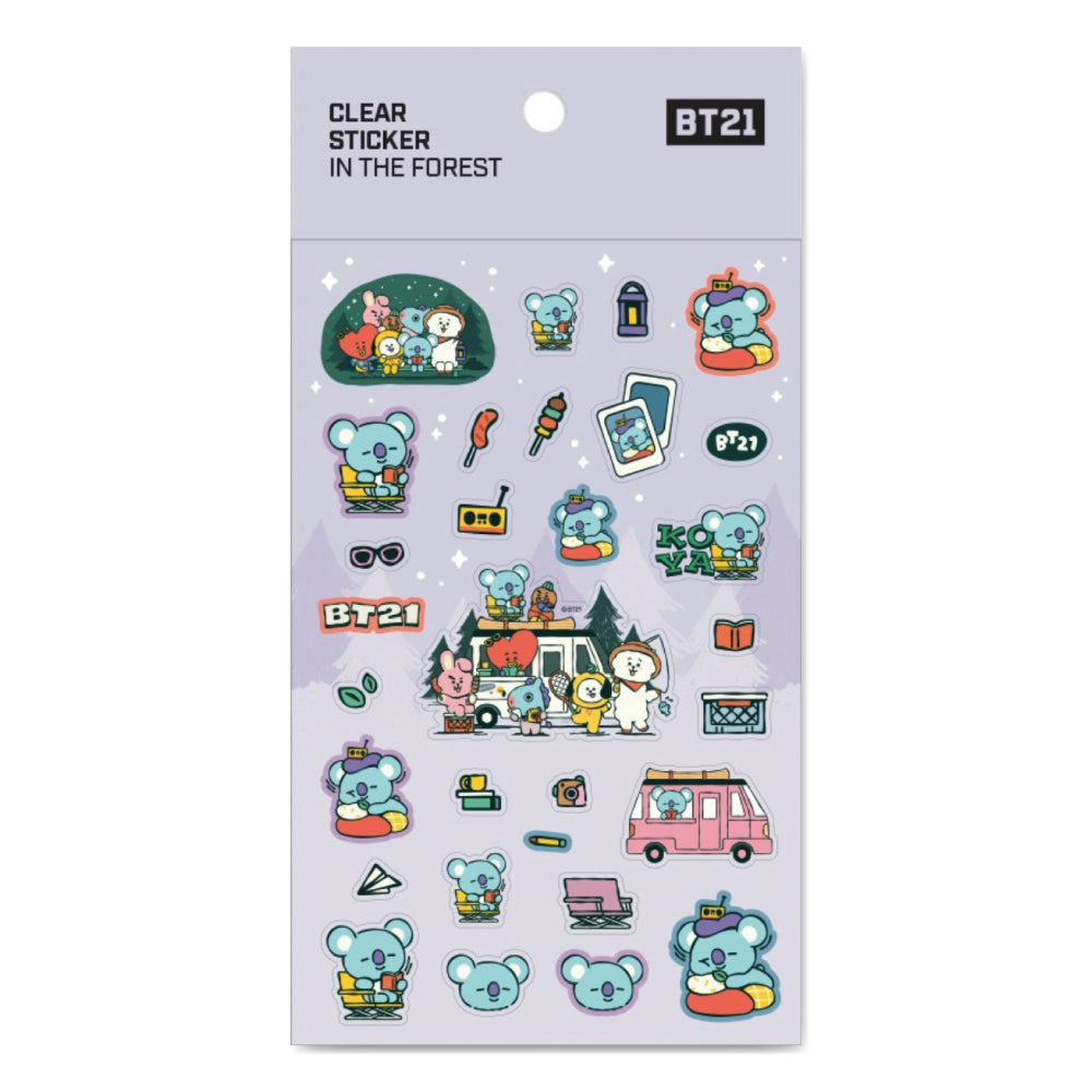 BT21 | IN THE FOREST - CLEAR STICKER
