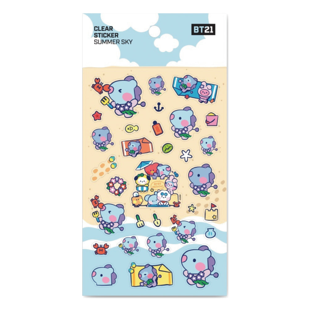 BT21 | minini | SUMMER SKY - CLEAR STICKER