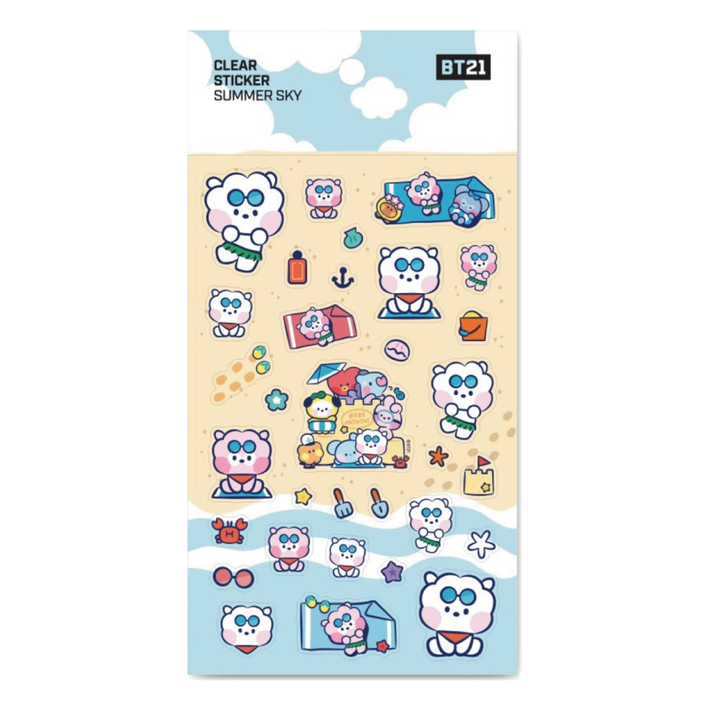 BT21 | minini | SUMMER SKY - CLEAR STICKER
