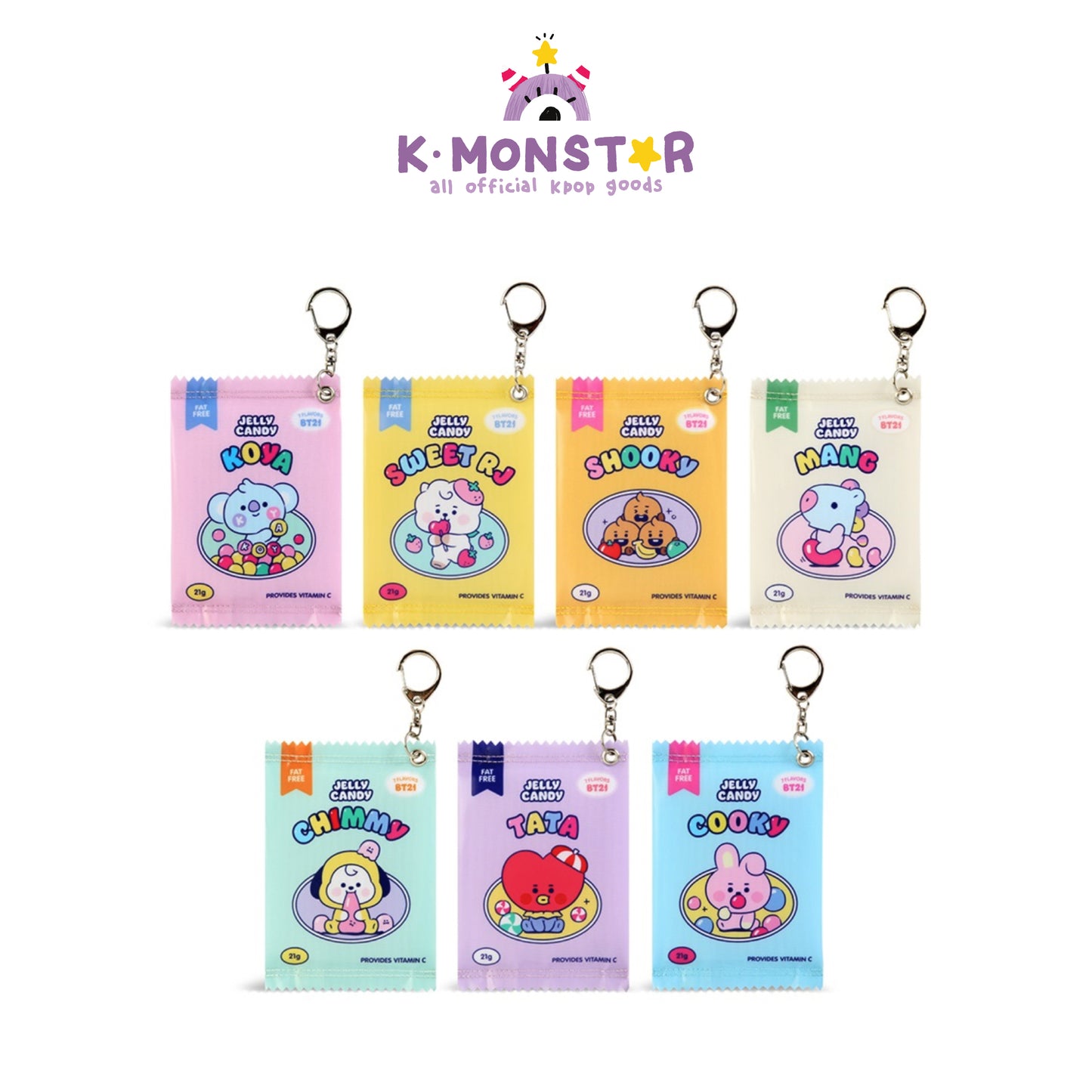 BT21 | BABY | JELLY CANDY - POUCH KEYRING