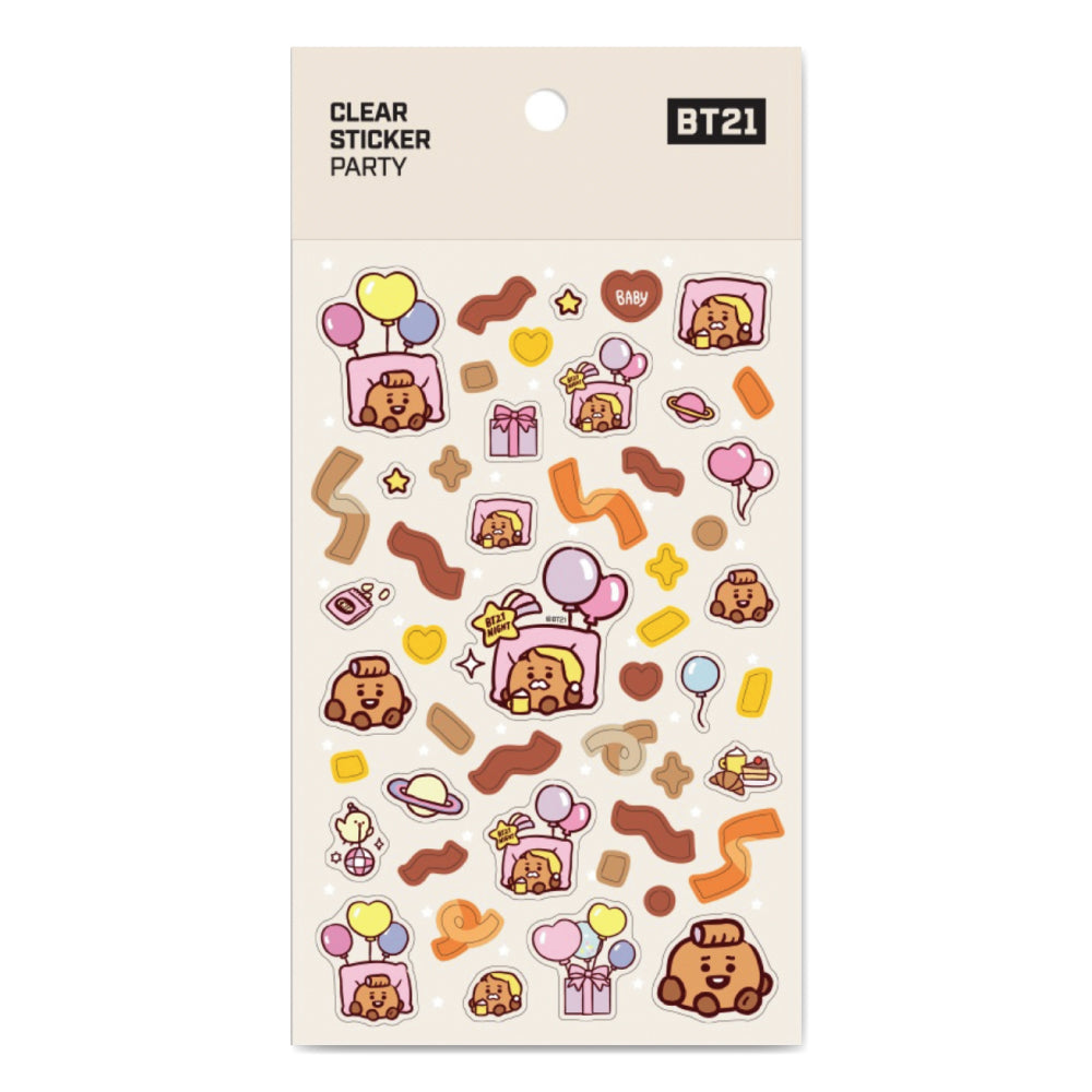 BT21 | BABY | PARTY - CLEAR STICKER
