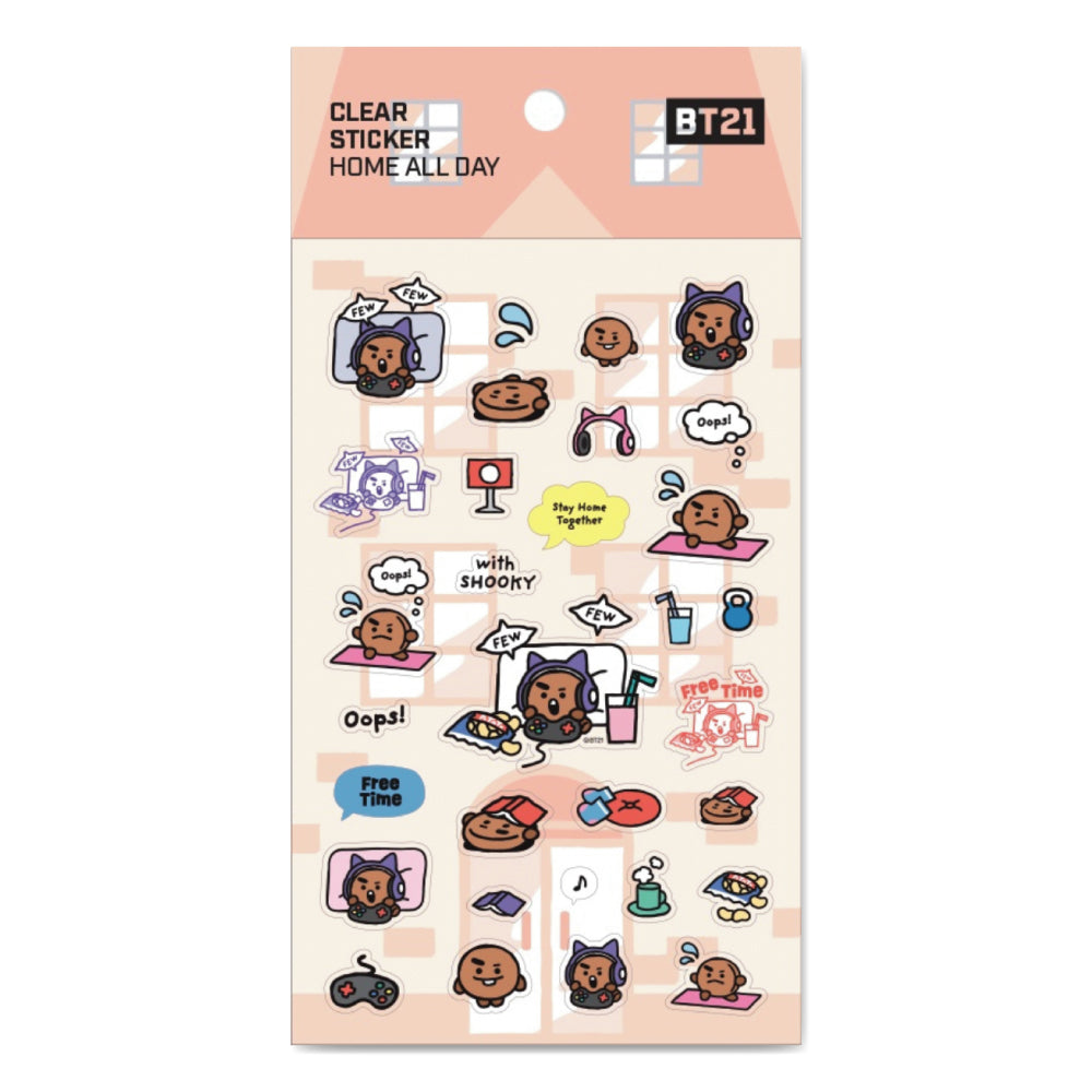 BT21 | HOME ALL DAY - CLEAR STICKER
