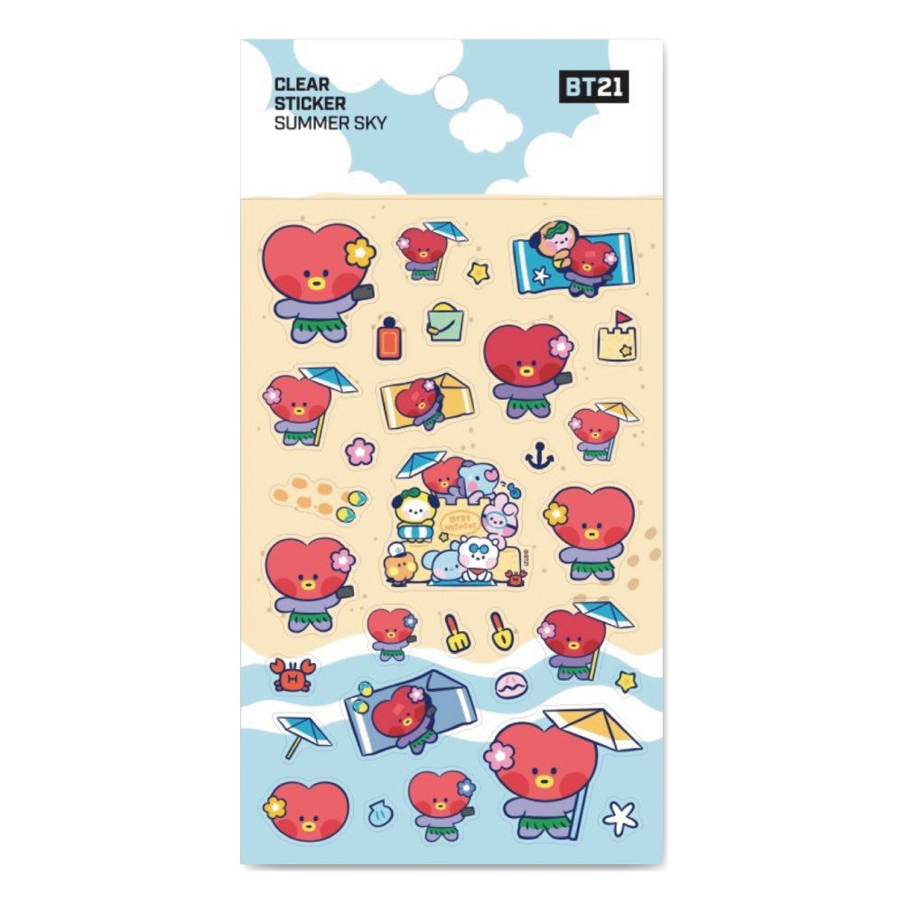 BT21 | minini | SUMMER SKY - CLEAR STICKER