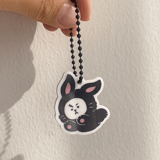 BT21 | BLACK RABBIT - SIMPLE ACRYLIC KEYRING