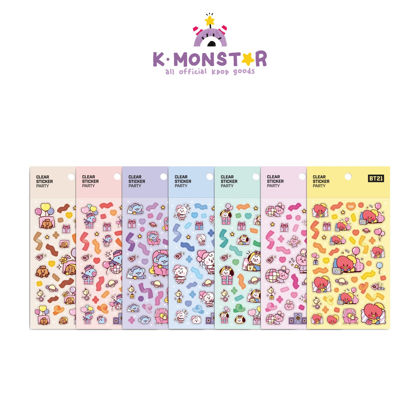 BT21 | BABY | PARTY - CLEAR STICKER