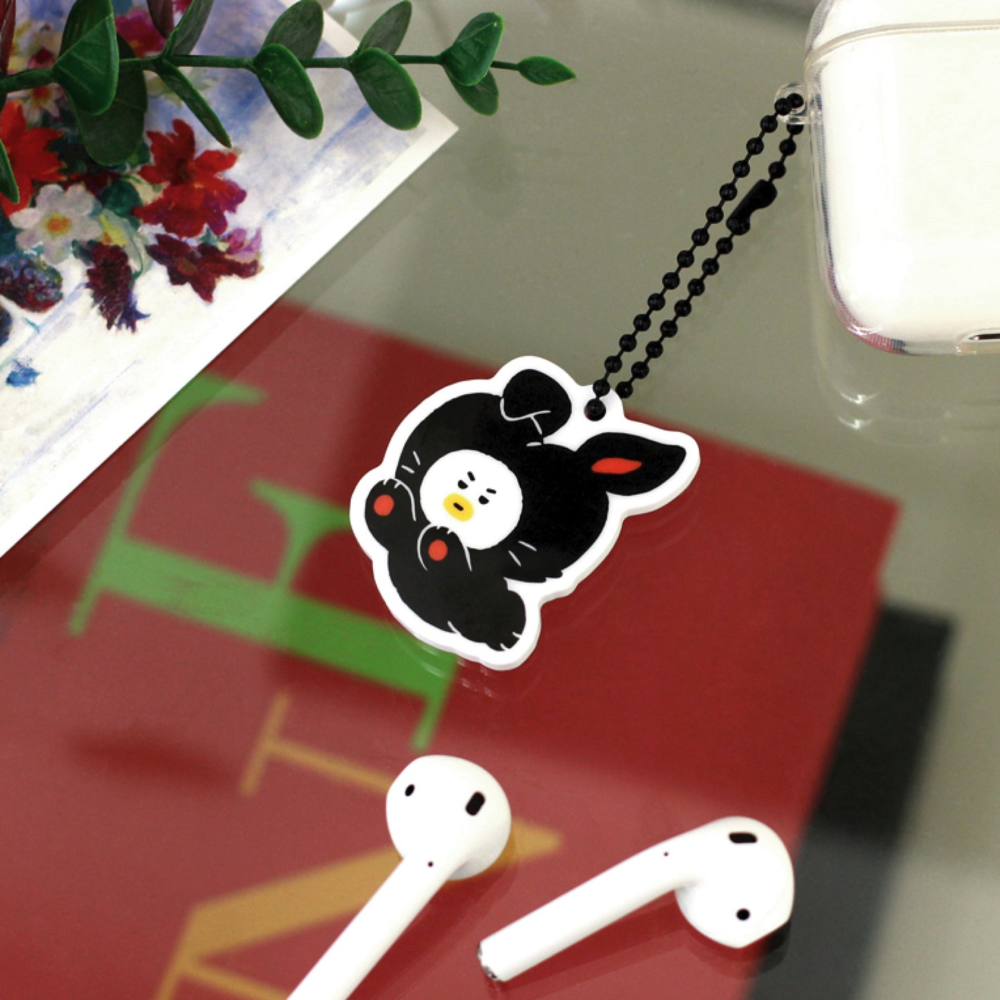 BT21 | BLACK RABBIT - SIMPLE ACRYLIC KEYRING